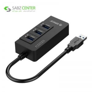 هاب 3 پورت USB 3.0 اوریکو مدل HR01-U3 همراه با پورت RJ45 - 0