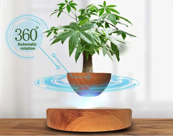 گلدان مغناطیسی معلق Levitating Plant Rotating Plant Pot